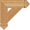 Ekena Millwork Traditional Arts & Crafts Rough Sawn Bracket, Western Red Cedar, 4"W x 16"D x 16"H BKT04X16X16TRA03RWR - alternate 3